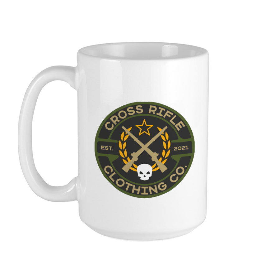 Cross Rifle Clothing Logo Coffee Mugs