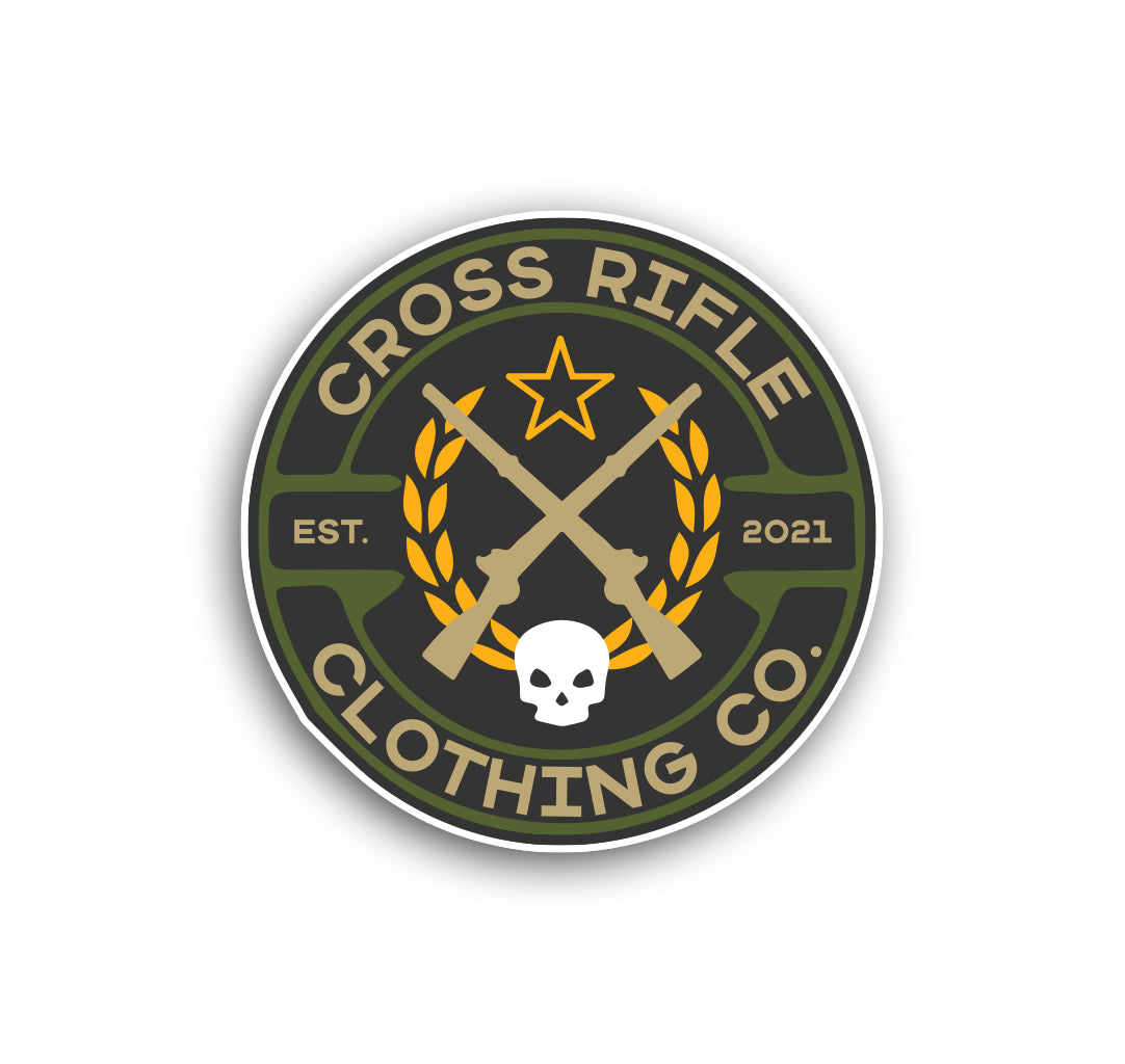 Cross Rifle Clothing Logo Sticker