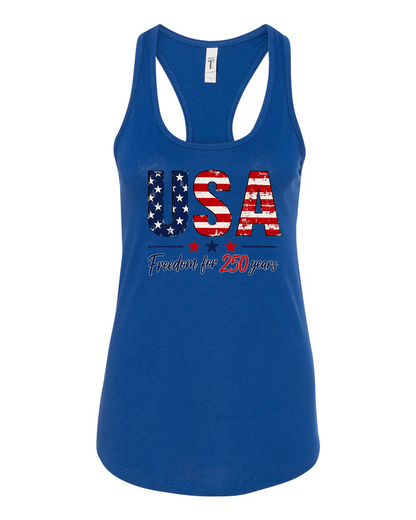 USA-FLAG-250 Ladies Tank TOP