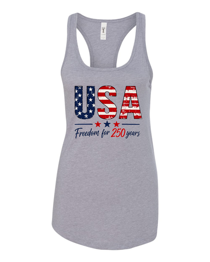 USA-FLAG-250 Ladies Tank TOP