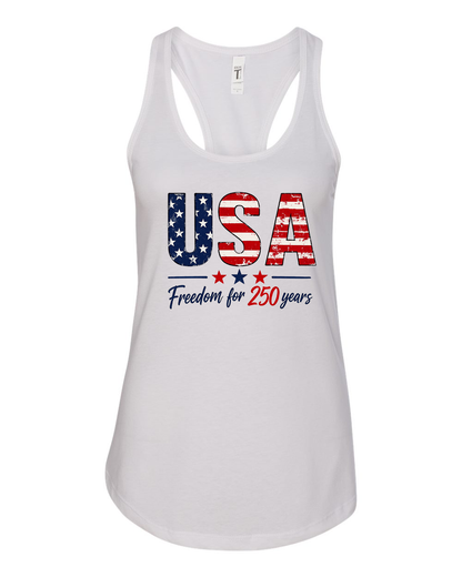 USA-FLAG-250 Ladies Tank TOP
