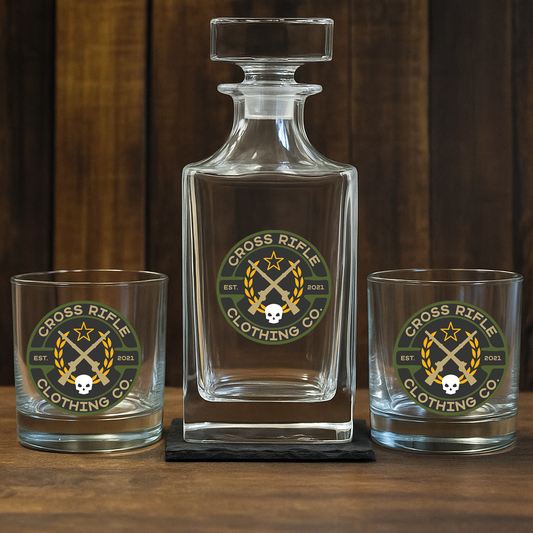 CRCC LOGO DECANTER + LOW BALL SET