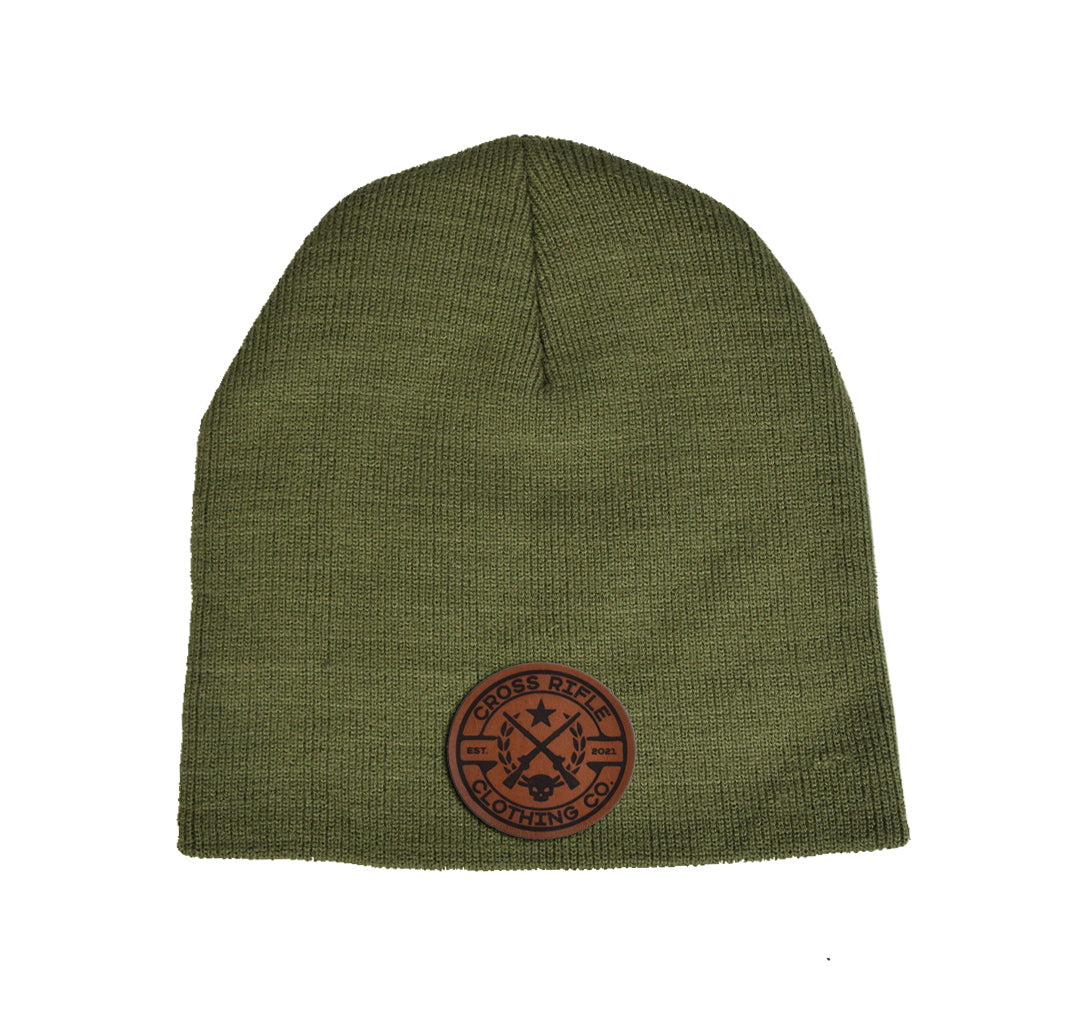 CRCC Logo Leather Patch Beanie