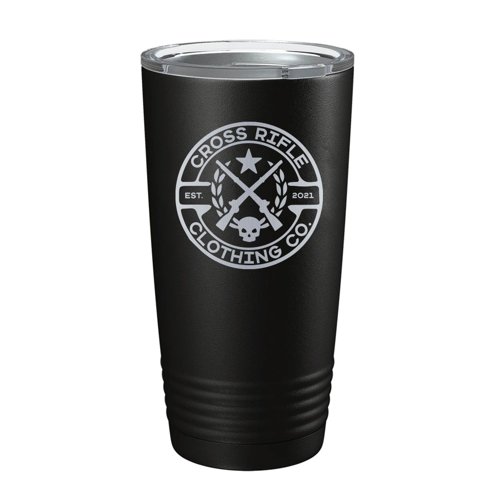 Cross Rifle Logo Laser Tumbler