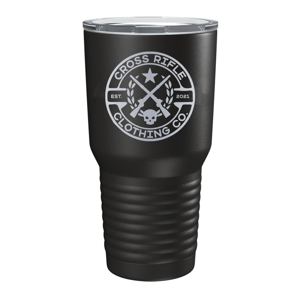 Cross Rifle Logo Laser Tumbler