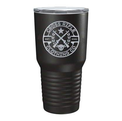 Cross Rifle Logo Laser Tumbler