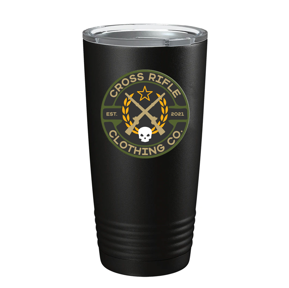 Cross Rifle Clothing Logo Tumbler