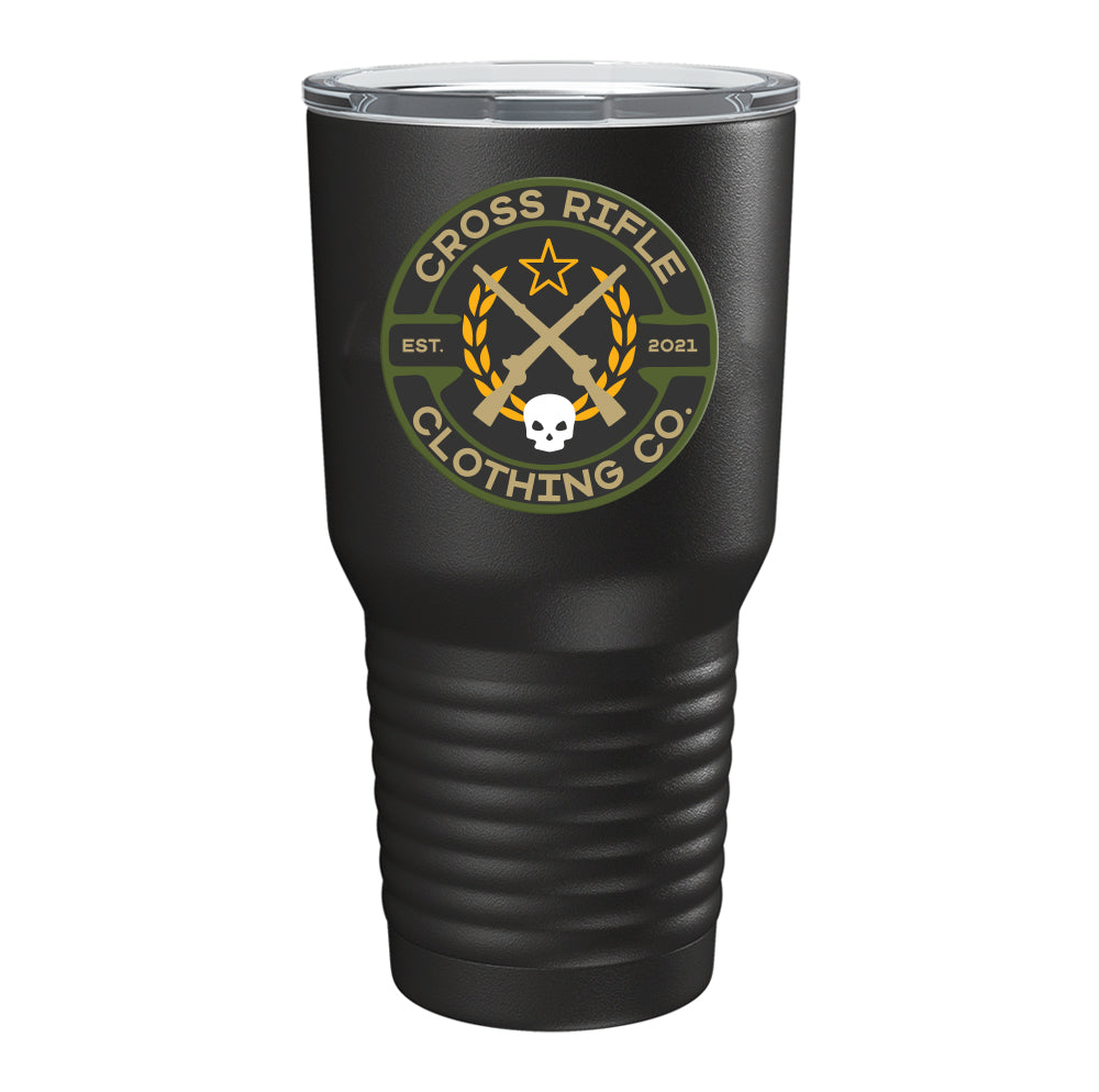 Cross Rifle Clothing Logo Tumbler