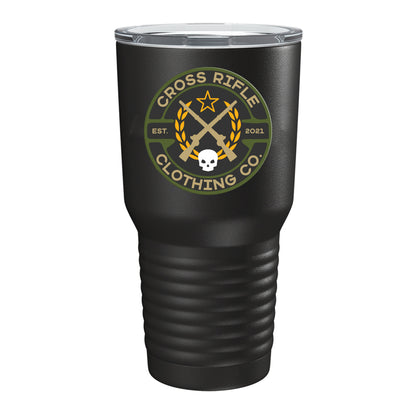 Cross Rifle Clothing Logo Tumbler