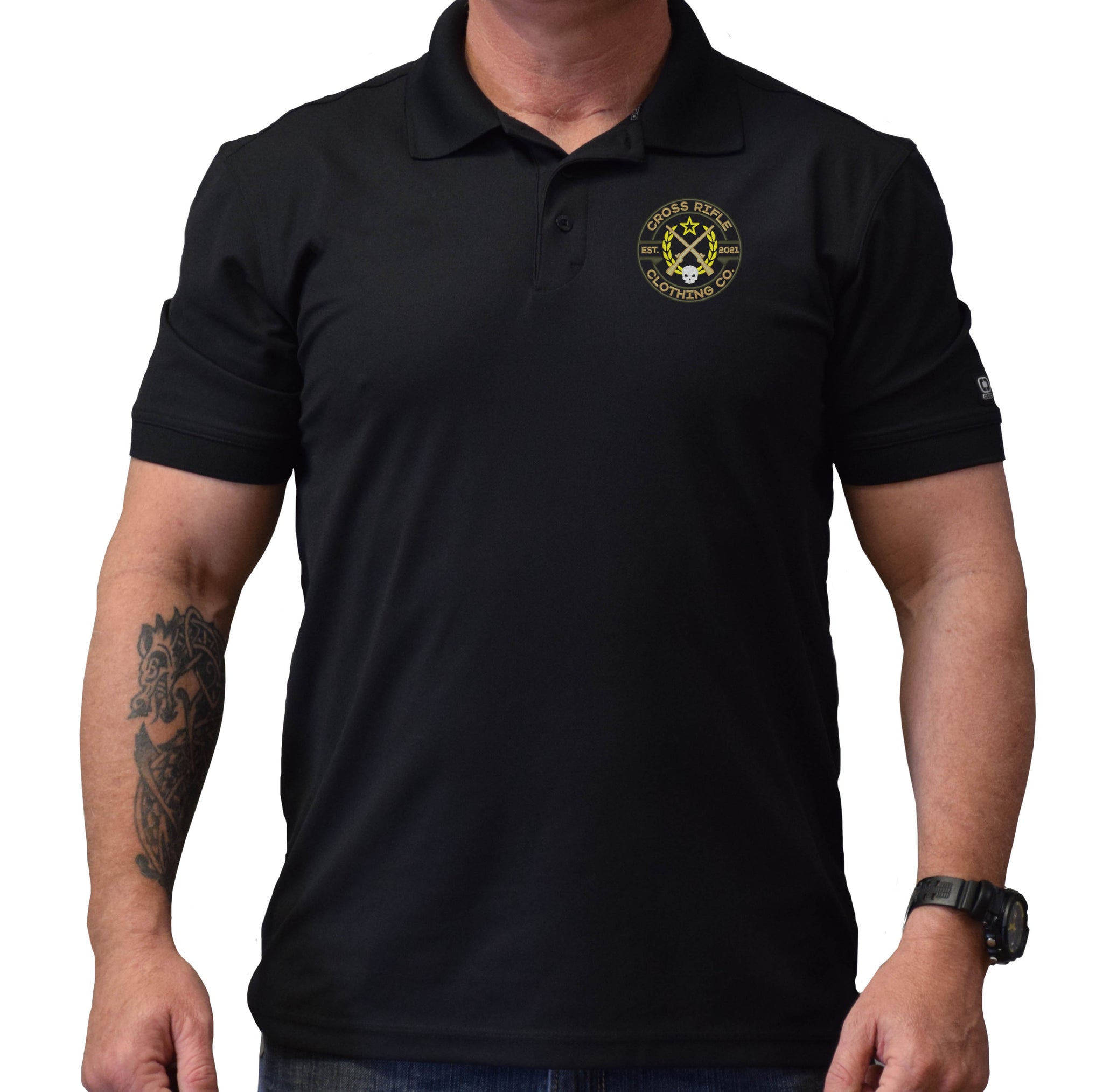 Cross Rifle Clothing Logo Polo