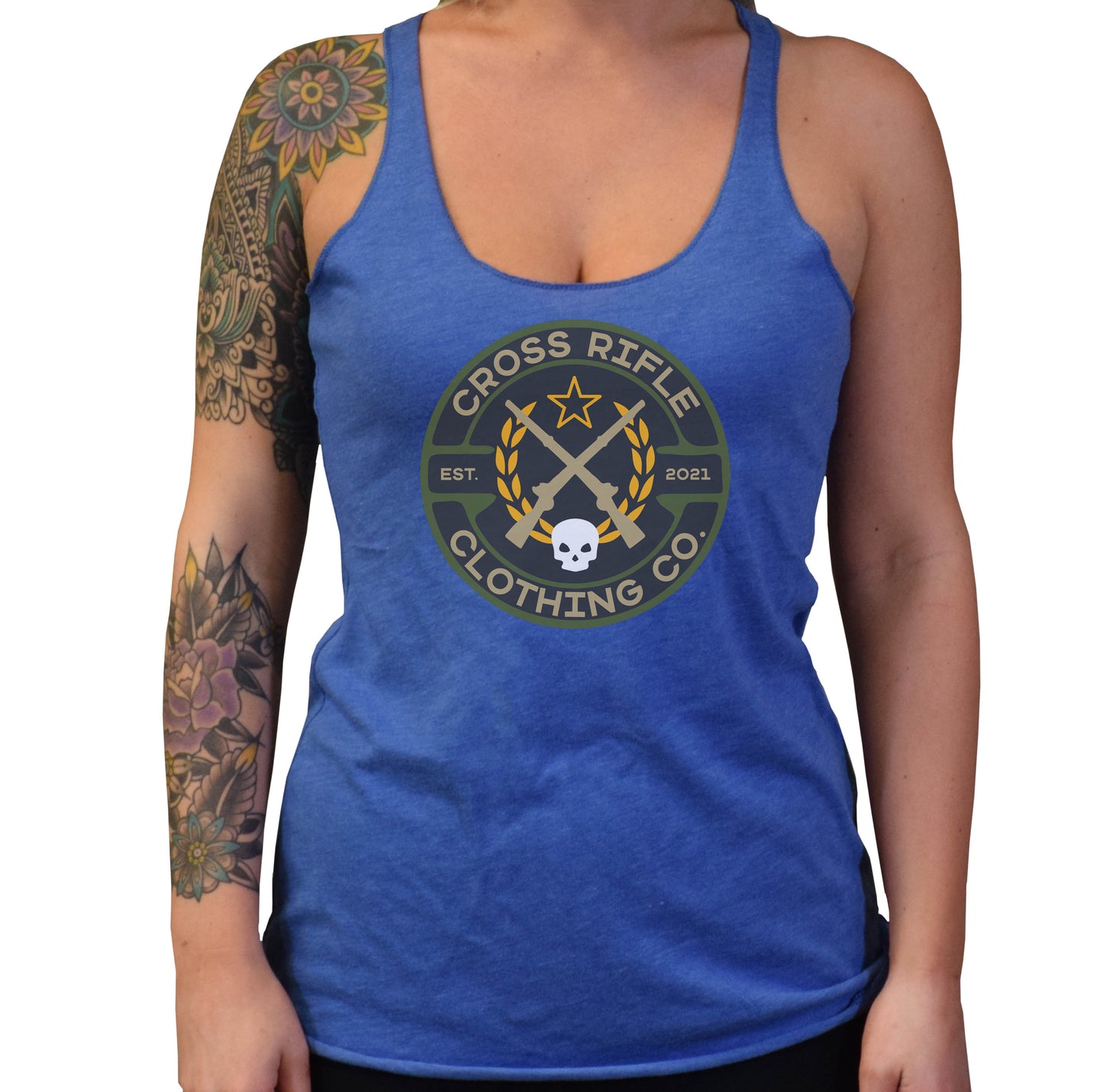 Cross Rifle Clothing Logo Ladies Tank