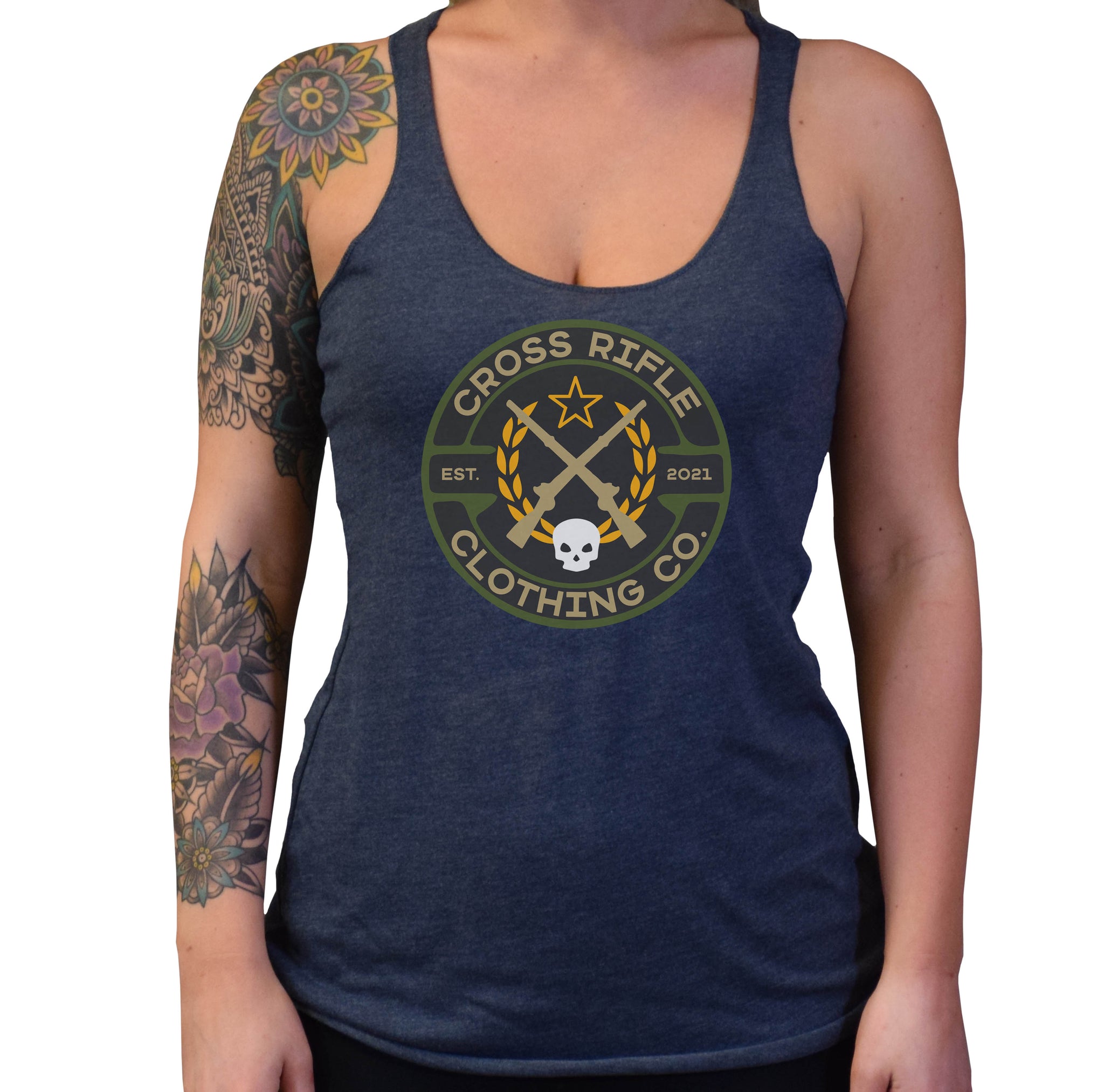 Cross Rifle Clothing Logo Ladies Tank