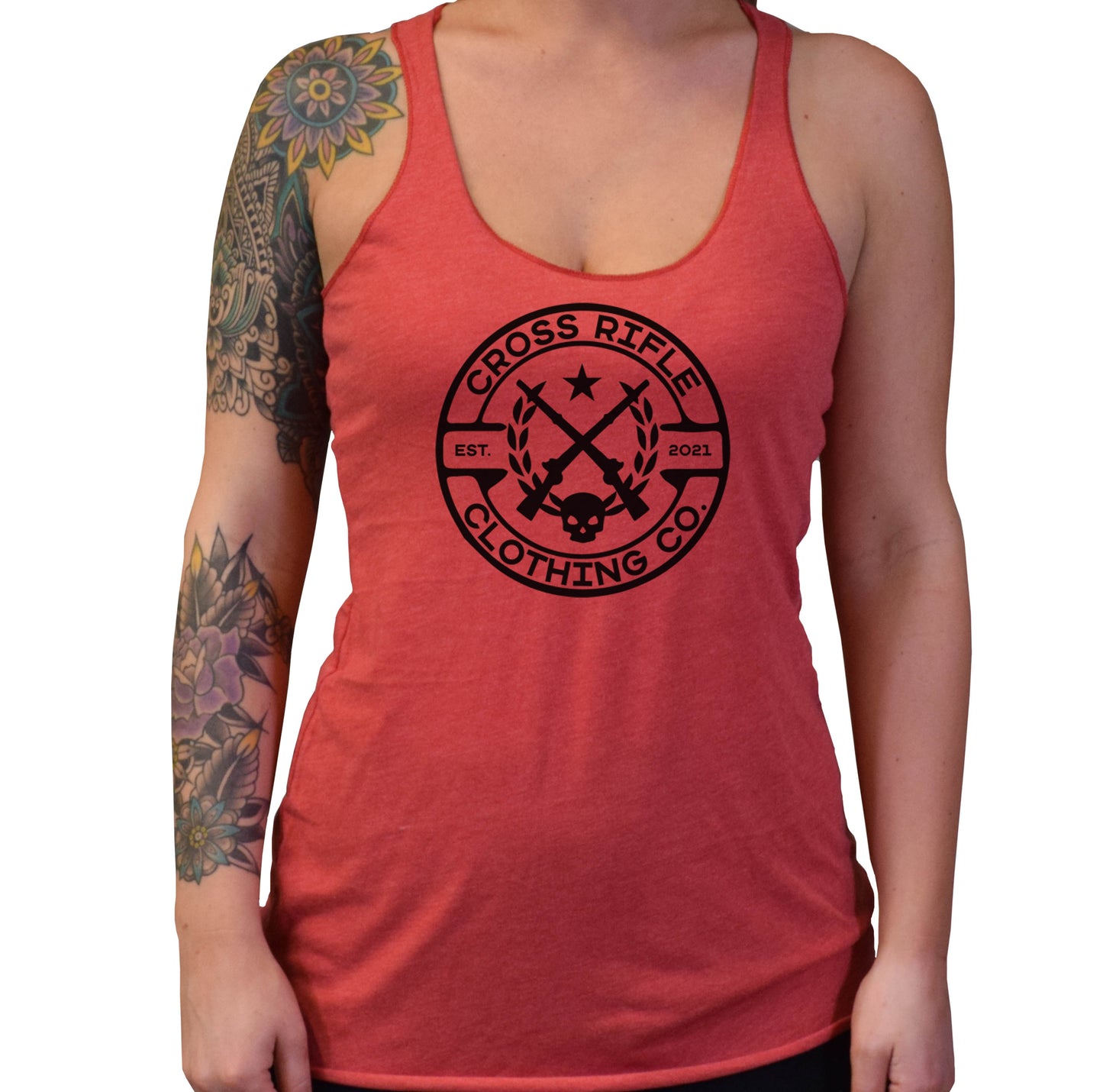 Cross Rifle Clothing Logo Ladies Tank