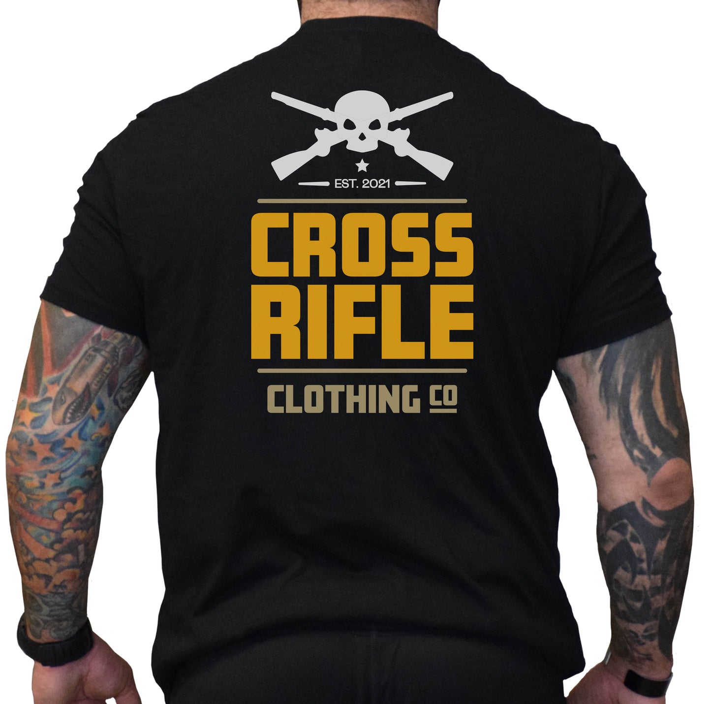 Cross Rifle Skull Stacked Shirt