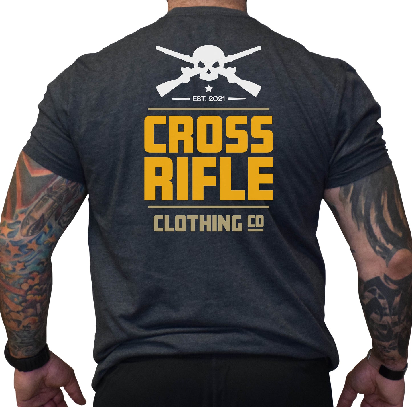 Cross Rifle Skull Stacked Shirt