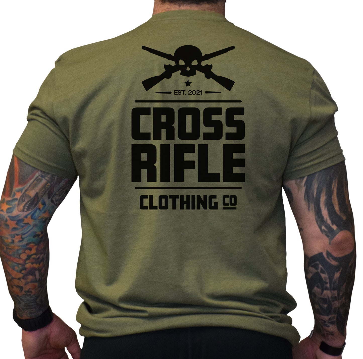 Cross Rifle Skull Stacked Shirt